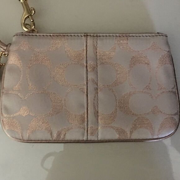 COACH METALLIC Taupe Wristlet! - Picture 10 of 11